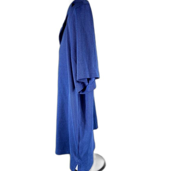 Roundtree & Yorke Performance Polo Shirt Mens L Blue Work Play Golf Short Slv - Picture 4 of 9